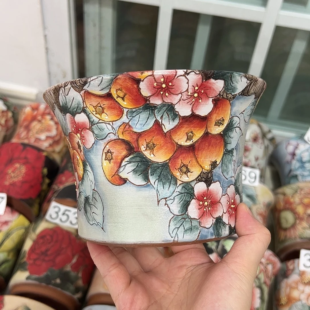 景德镇炫彩手绘口15.5高11口15.5高11.5