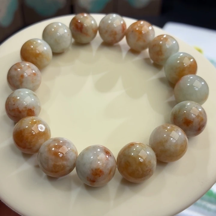 翡翠未镶嵌手链桂花糕卡13. 6