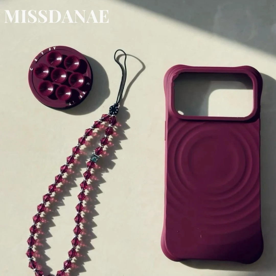 【新版无字波漾磁吸手机壳】适用于16/15/14液态硅胶防摔手机壳