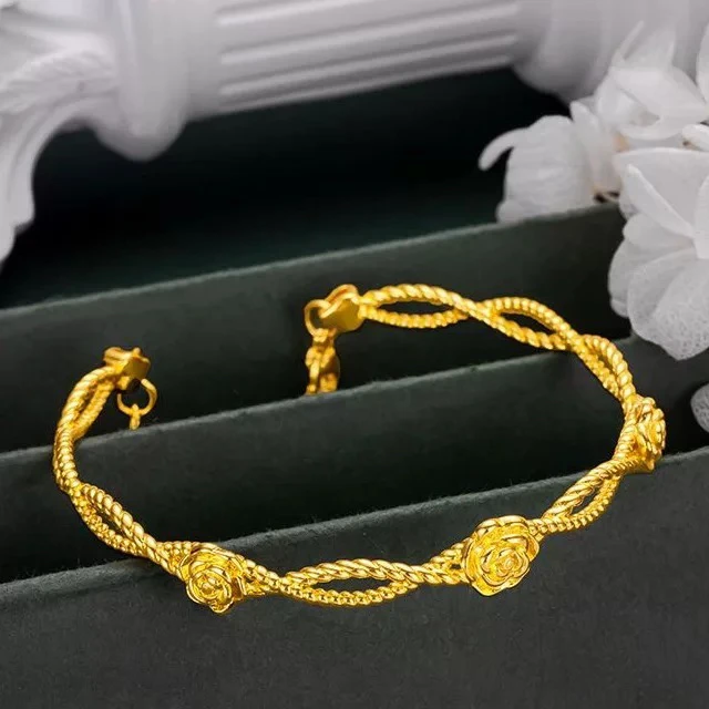 【清货专属链接】SZ1152 玫瑰花缠绕秘境手镯 可调节