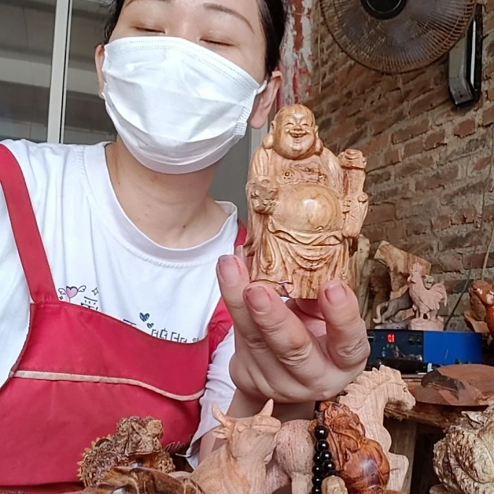 檀香紫檀（小叶紫檀）黄花梨弥勒佛