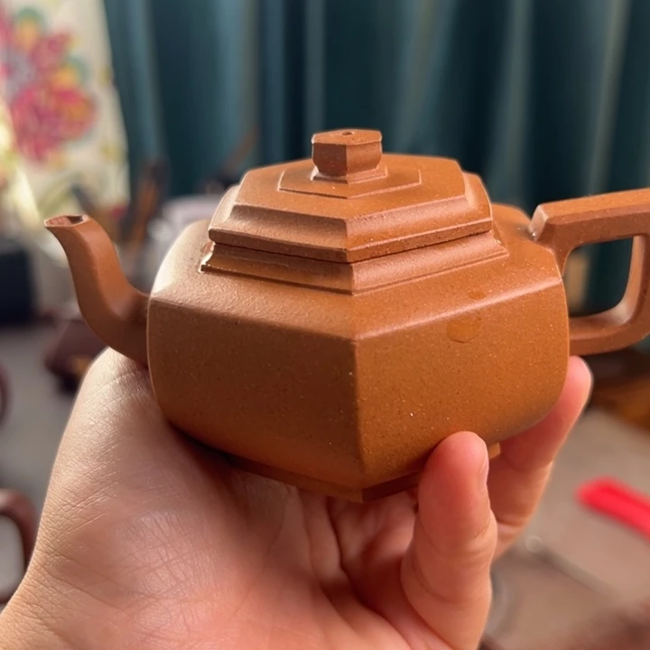 镇***爷茶壶紫砂段泥雪华微瑕