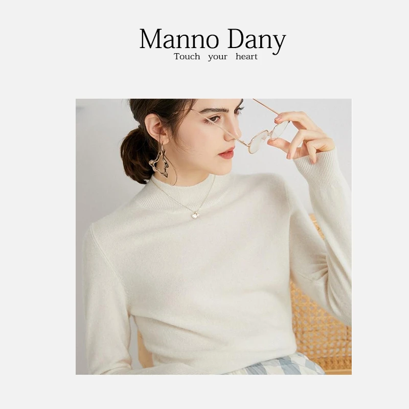 一线半高领纯山羊绒长袖基础平面女士打底衫百搭针织上衣028-514