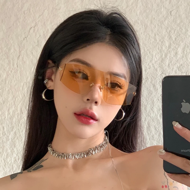 欧美风个性连体大框太阳眼镜女潮流时尚夏季辣妹凹造型遮阳墨镜男