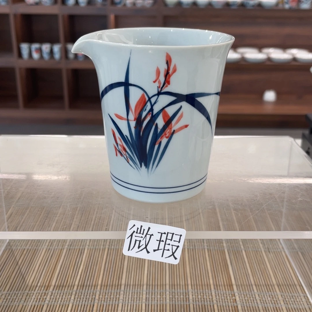 釉下手绘茶具微瑕