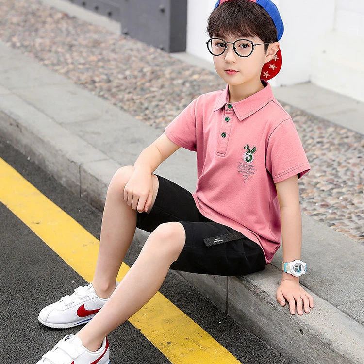 童装男童短袖套装2025新款夏季儿童休闲装中大童POLO衫两件套韩版