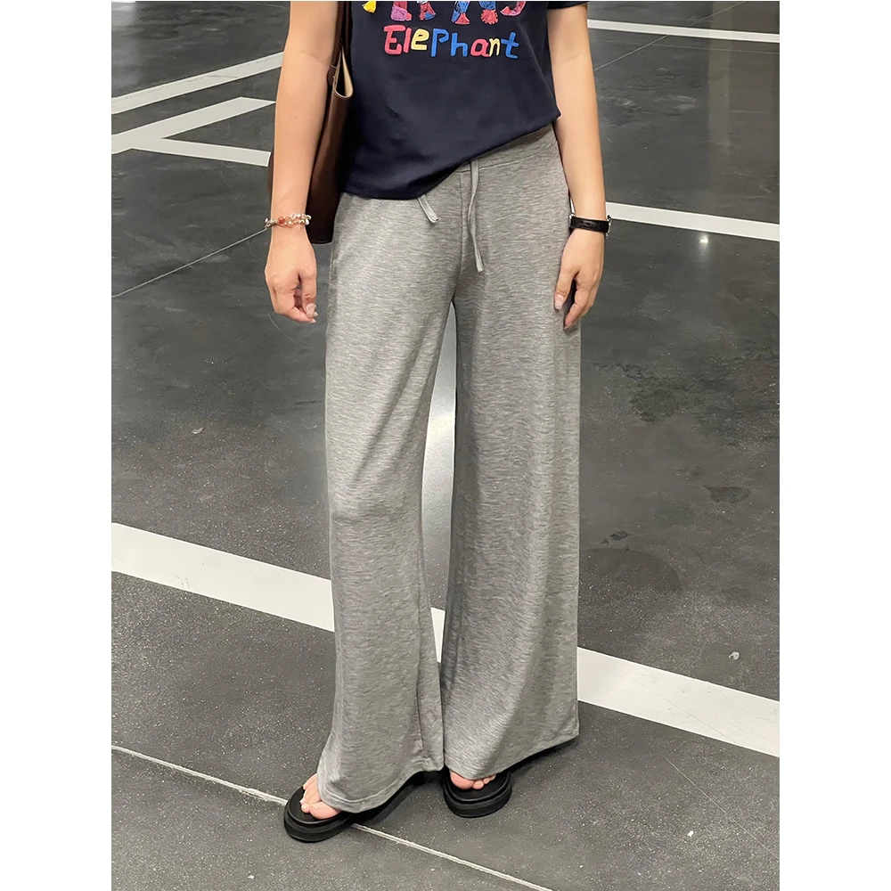 WenWen小个子2025韩版超显腿长显瘦休闲高腰长裤薄款4123