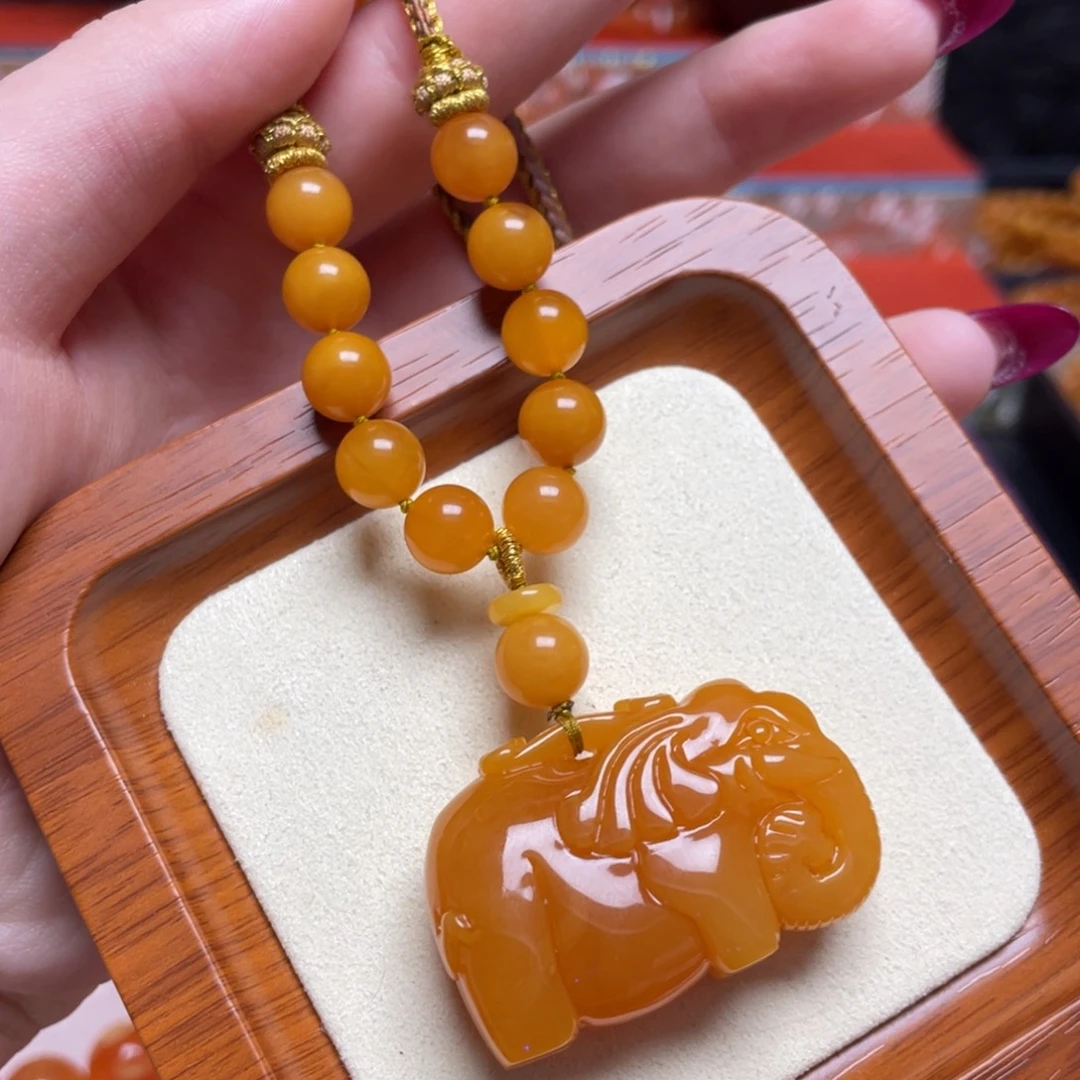 蜜蜡颈饰未镶嵌项链