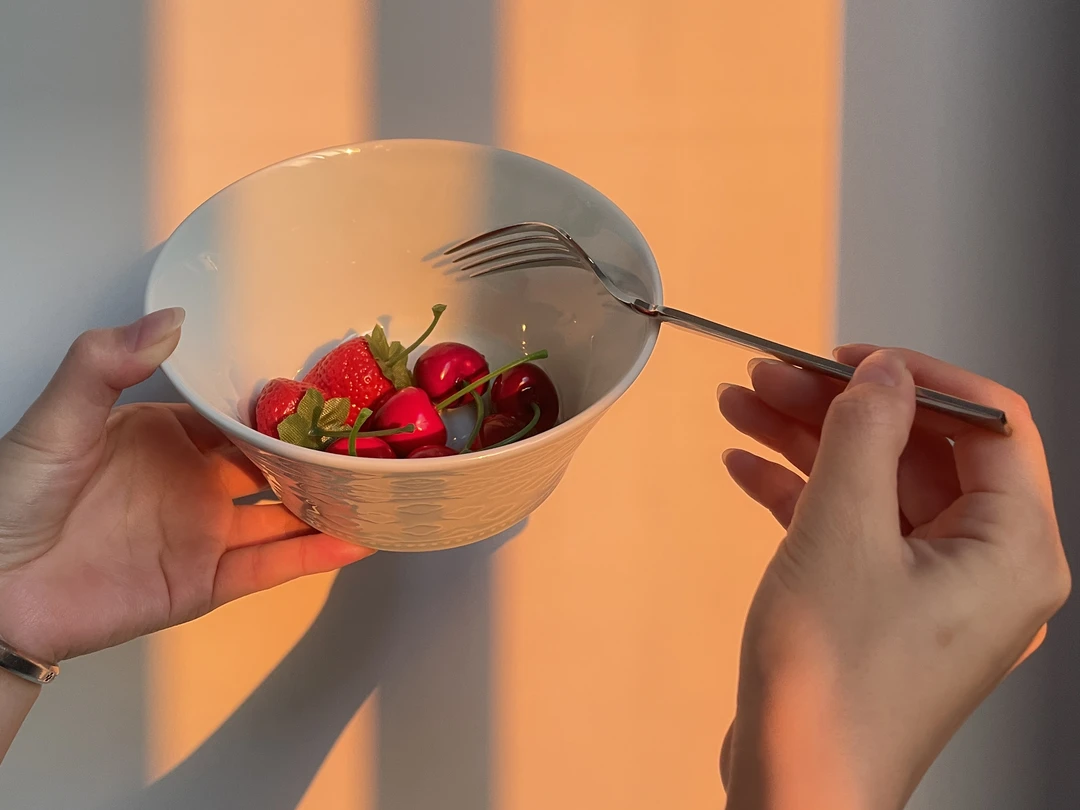 景德镇浅影青   6英寸如意面碗