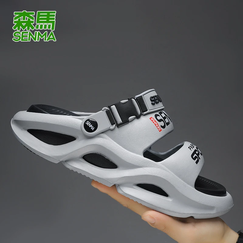 SENMA/森马拖鞋男2025新款夏季外穿踩屎感厚底凉拖开车两用沙滩鞋