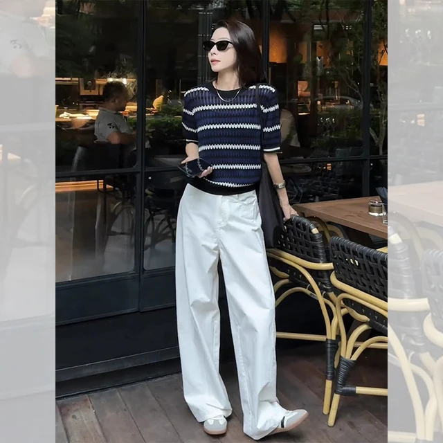 夏装搭配高级感洋气减龄一整套小香风穿搭上衣阔腿裤子两件套女装
