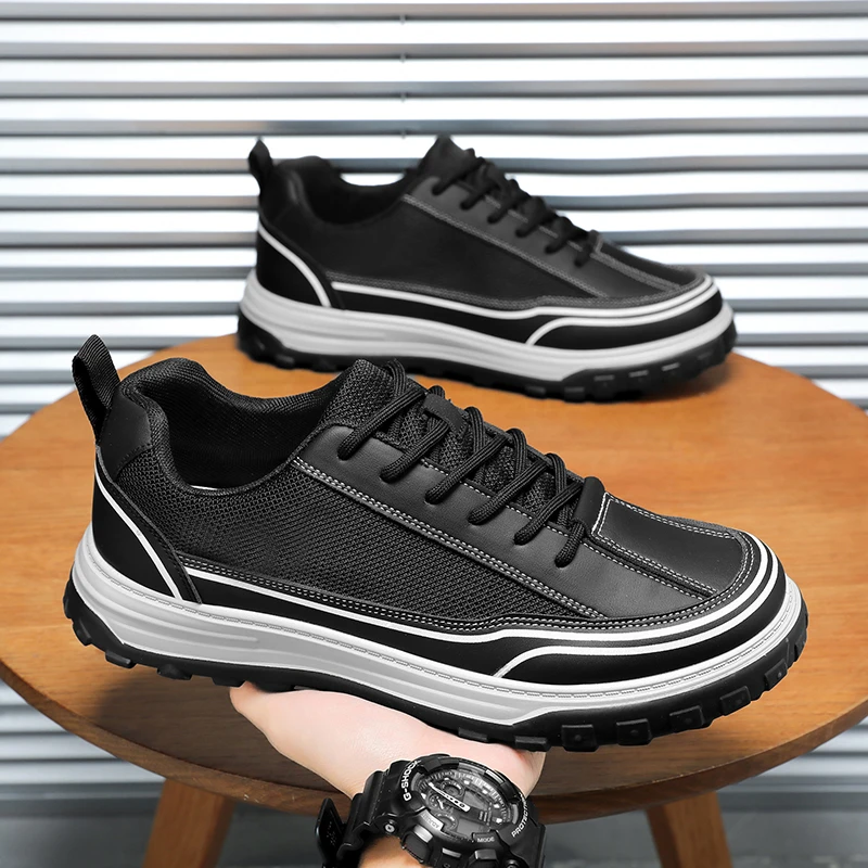 春季新款老北京布鞋男透气舒适网面鞋一脚蹬爸爸鞋软底健步鞋平底