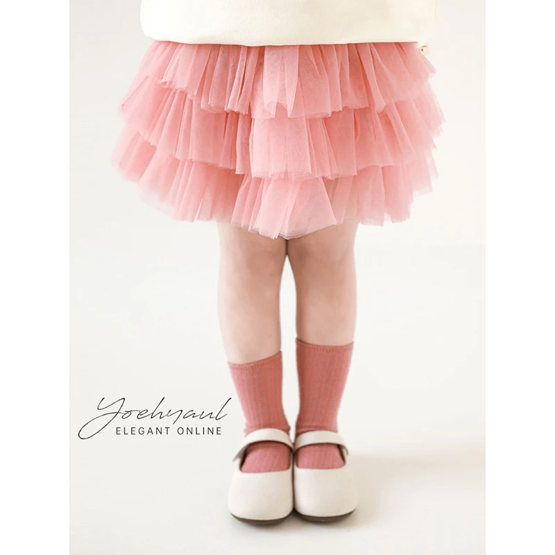 YOEHYAUL/幼悠幼悠【优雅芭蕾】春叁波春秋百搭洋气蛋糕半裙潮C2990