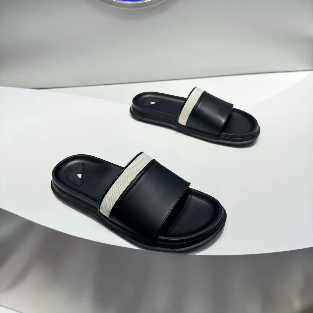 夏季新款百搭时尚男士防滑软底一字拖外穿拖鞋8513