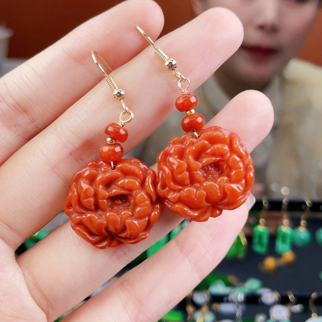 翡翠未镶嵌耳饰饰品