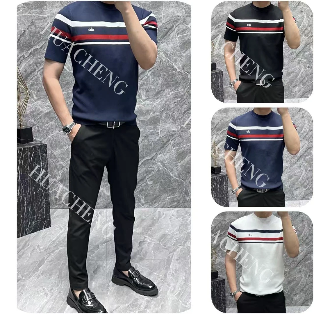 【HUACHENG】2025新款男士高奢版 经典舒适百搭圆领针织短袖HC5016