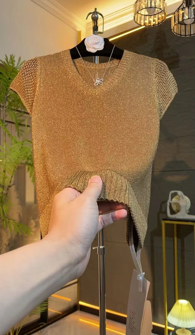 【金色年华】意大利进口星空钻石水晶纱贵气经典百搭上衣