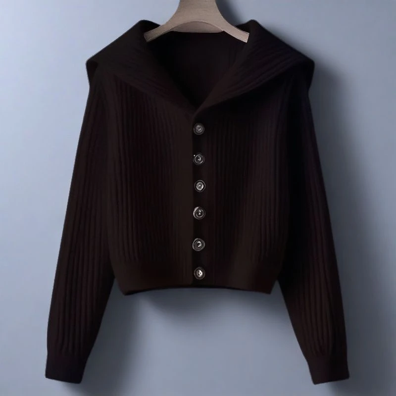 时尚复古慵懒高级毛衣2025秋冬爆款小个子显瘦针织开衫女装上衣潮