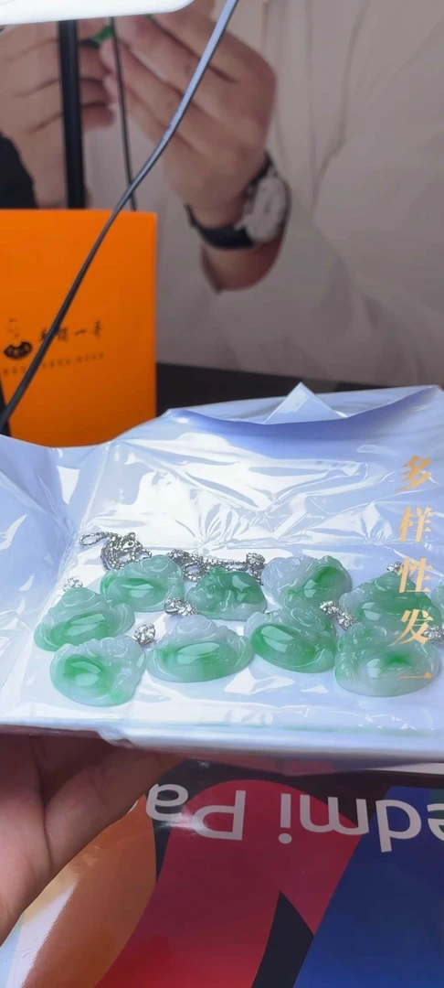 [11.19-一哥精选]翡翠佛公18k金扣头 多样性发一 07
