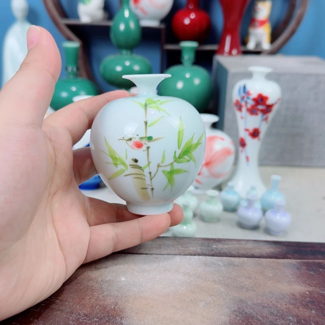陶瓷手工小花器摆件