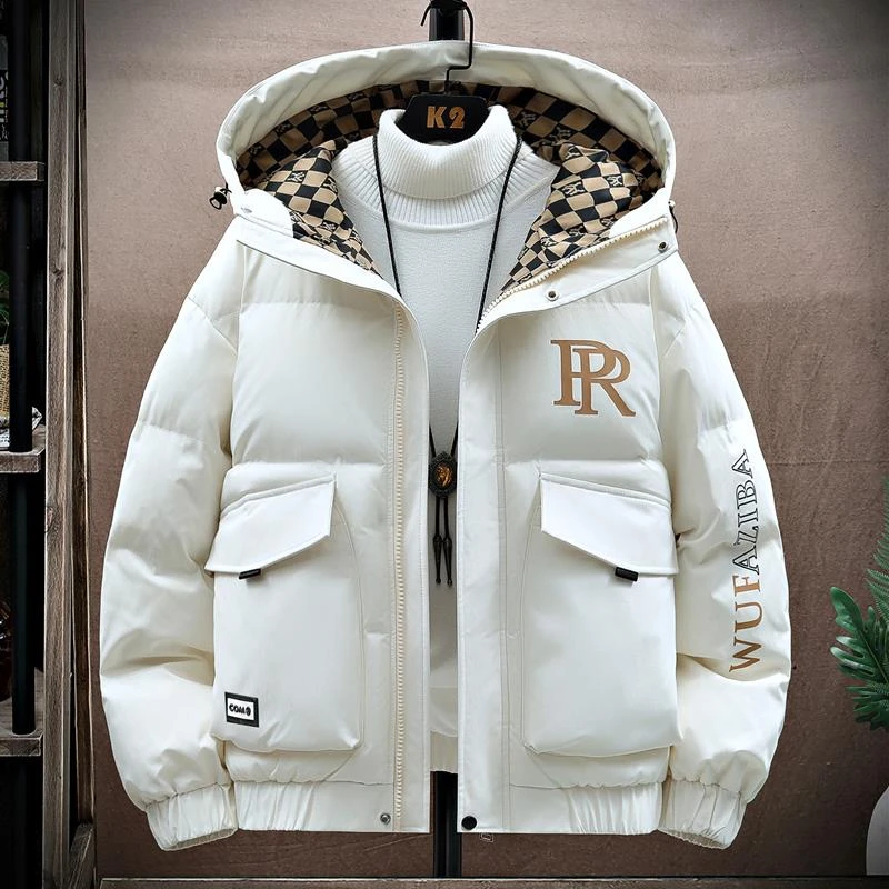 【香港CUFK&轻奢男装】牌2024新款衣连帽加厚保暖羽绒棉服休闲男装