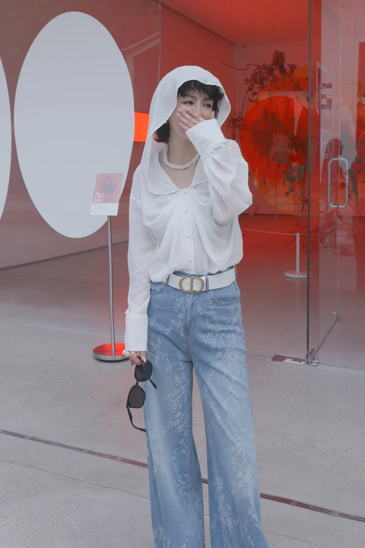 轻奢时尚百搭女士纯色不规则领设计感衬衫/S2152