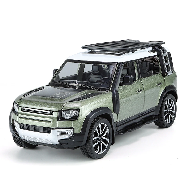 1/24路虎卫士仿真合金越野汽车模型声光回力避震礼品玩具