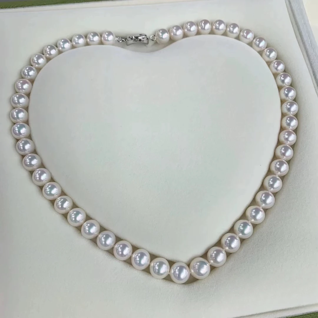 【新人见面礼】天然淡水珍珠9-10mm大点位极光 时尚百搭