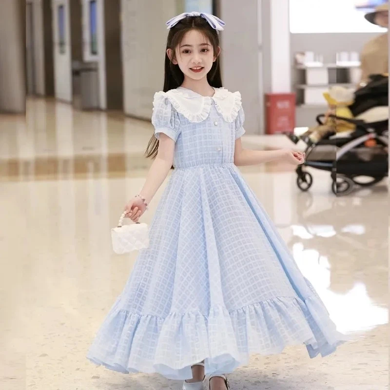 童装女童夏季连衣裙2025新款裙子洋气中大童公主裙儿童爆款夏长裙