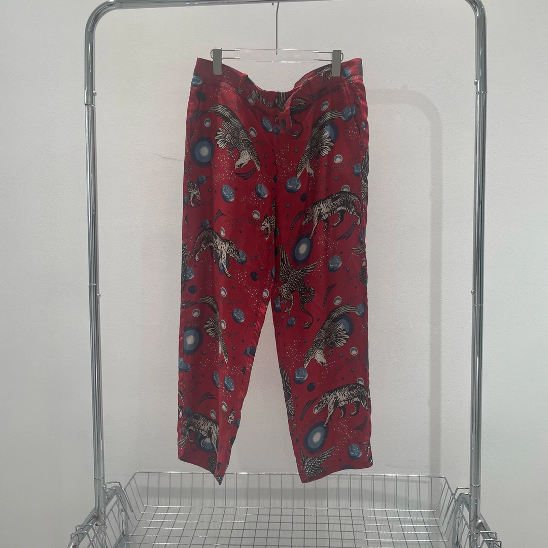 95新 GUCCI/古驰 红色动物园 西裤 长裤 尺码50