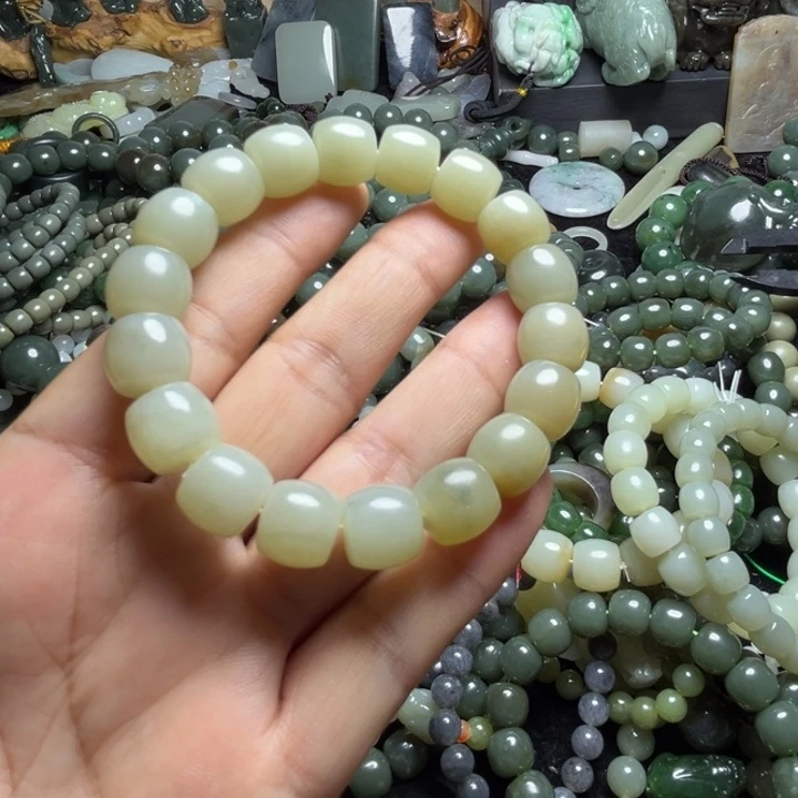 和田玉手串未镶嵌12