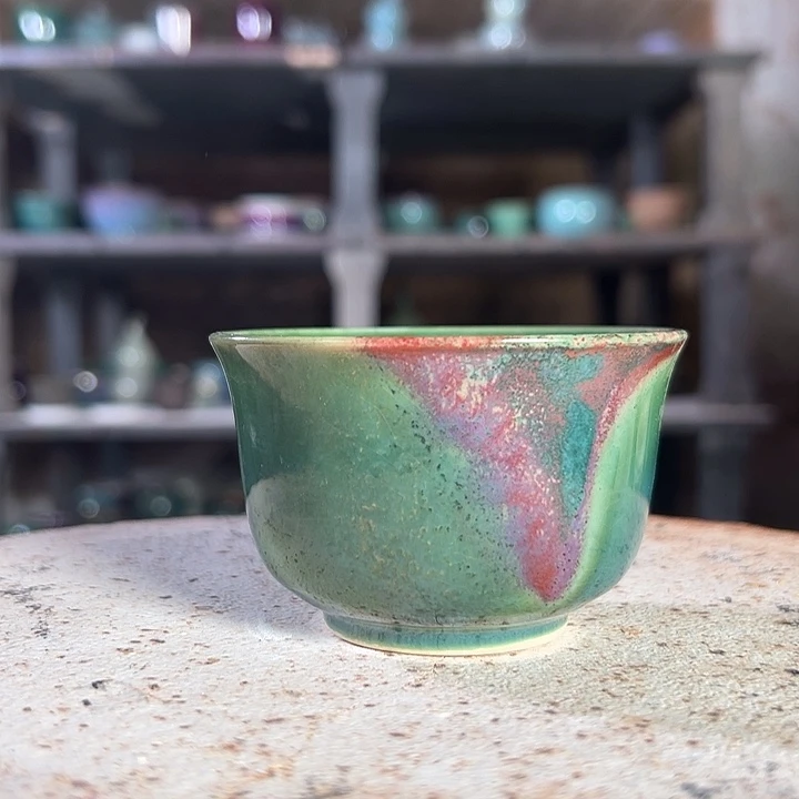 瓷片钧瓷小摆件杯子38