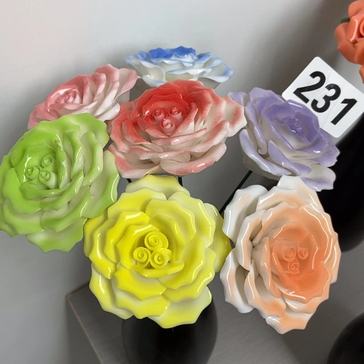 陶瓷手工制作陶瓷花