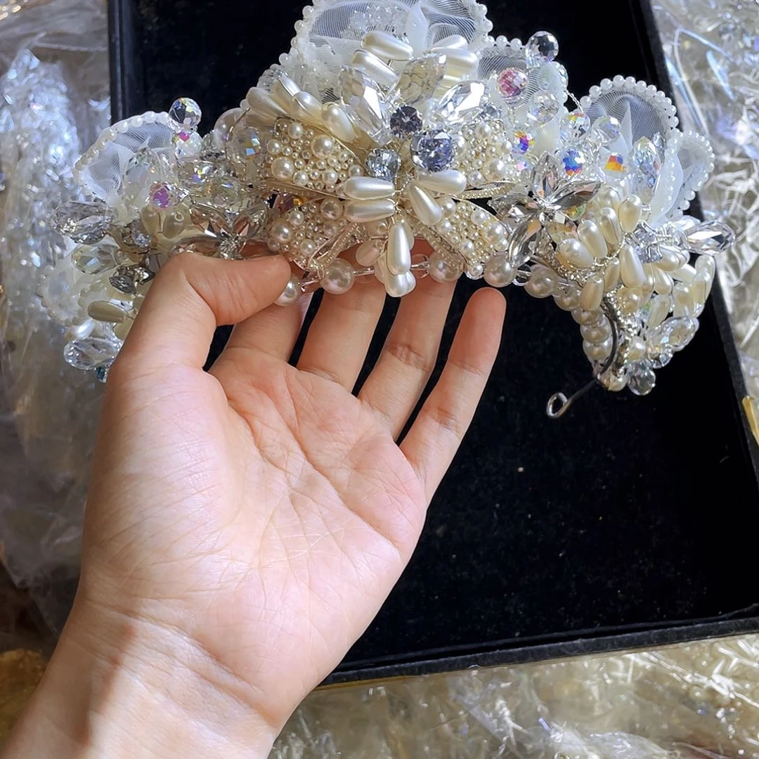 混合材质新娘头饰不退换不售后默认瑕疵