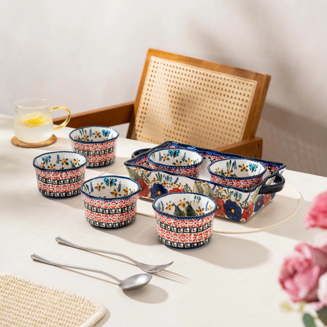 【SILESIA/出口原单】西里西亚-11.5烤盘+6个多边烤碗