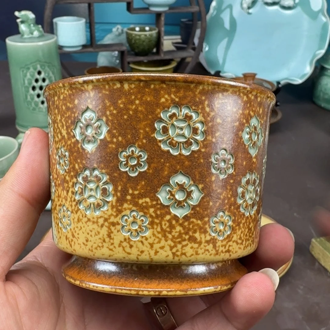 杯龙泉青瓷茶具微瑕