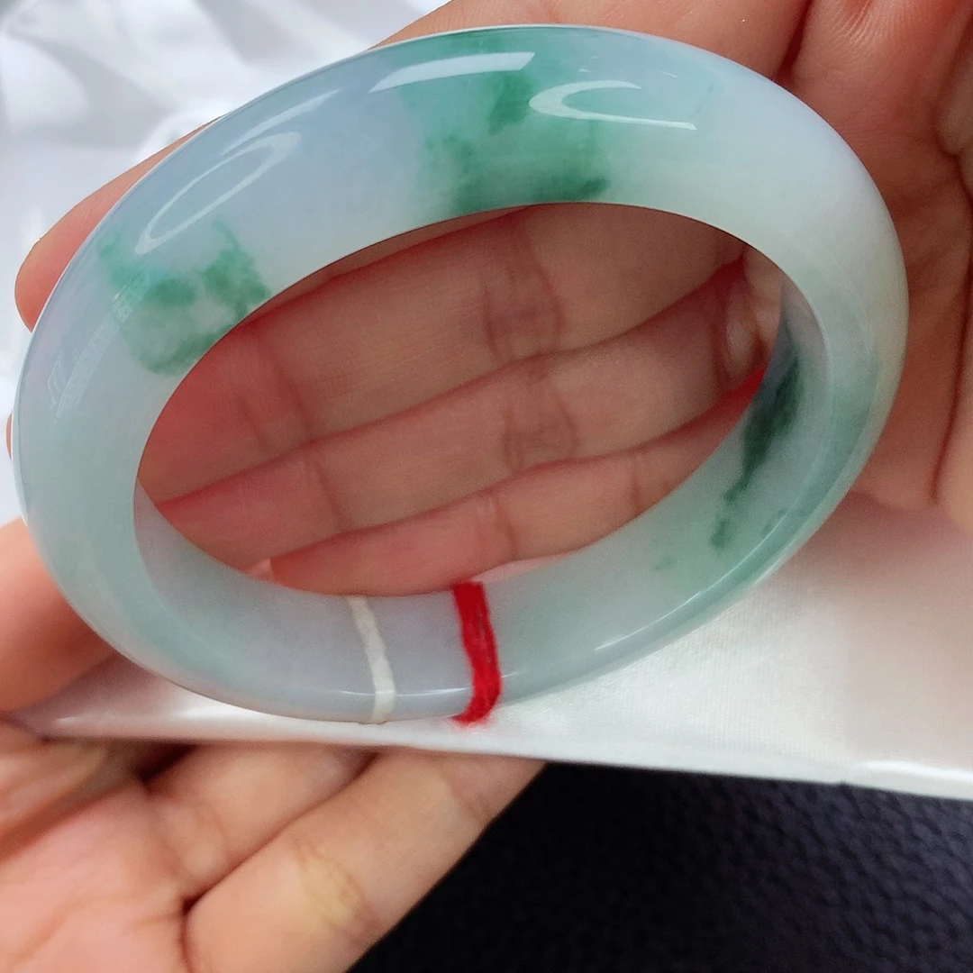 未镶嵌手镯翡翠55.5 君子兰