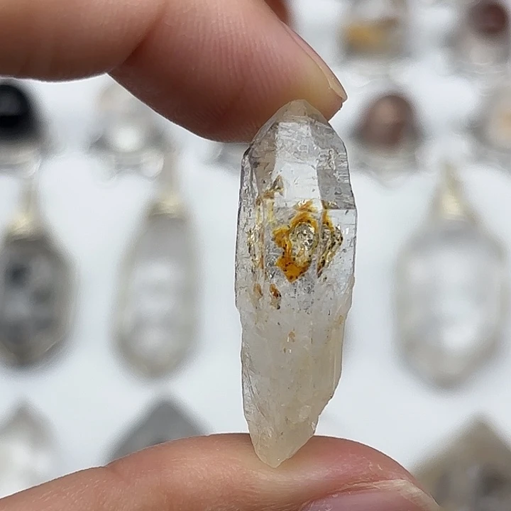 未镶嵌水晶颈饰巴基斯坦油胆闪灵钻33mm+
