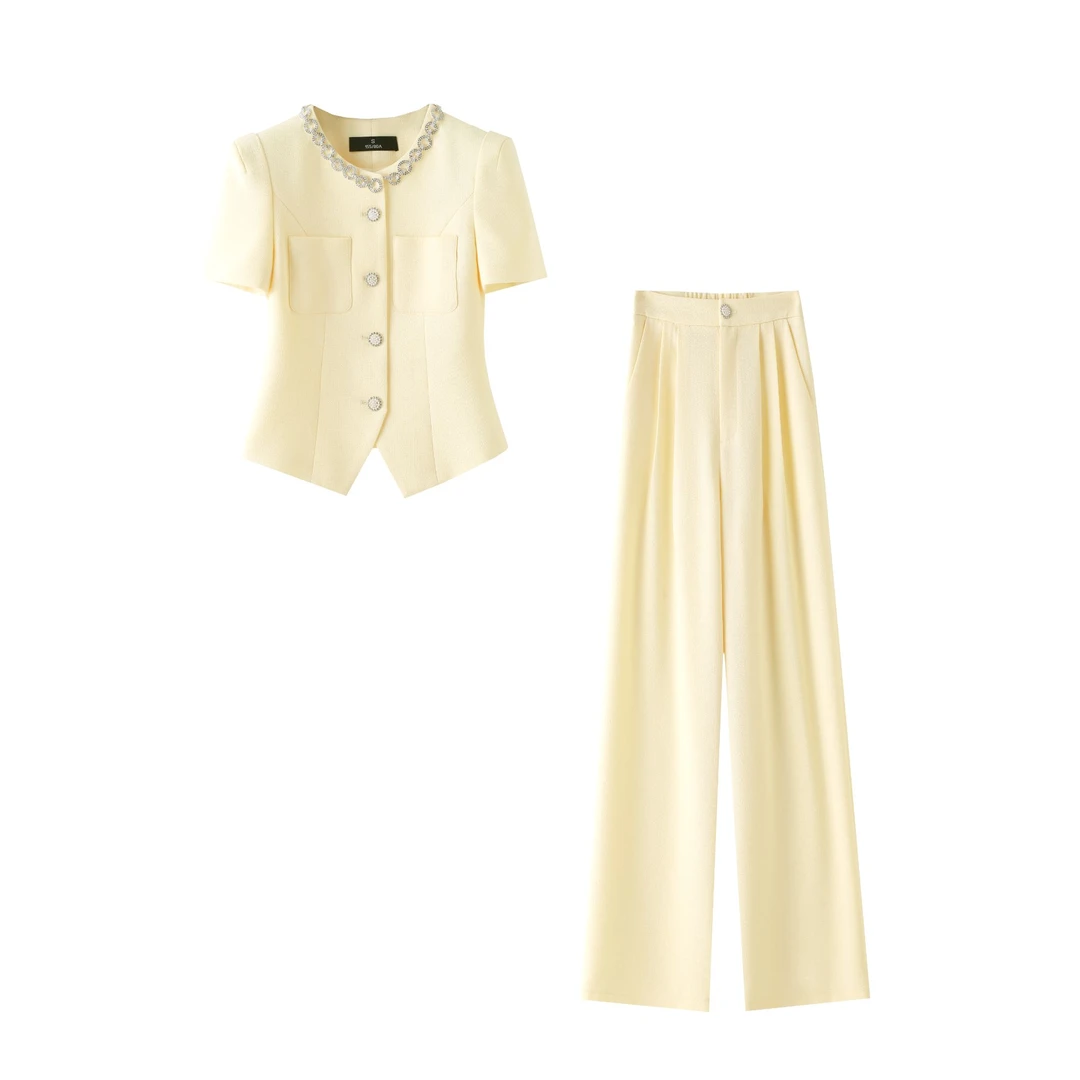 【8802套装-YR】通勤气质时尚小香风西装夏季洋气名媛职业女神范