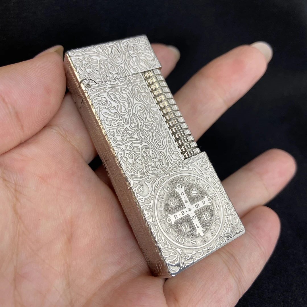 【精工镍银康斯坦丁收藏版】手工新款窄侧滑煤油打火机高密封长续航