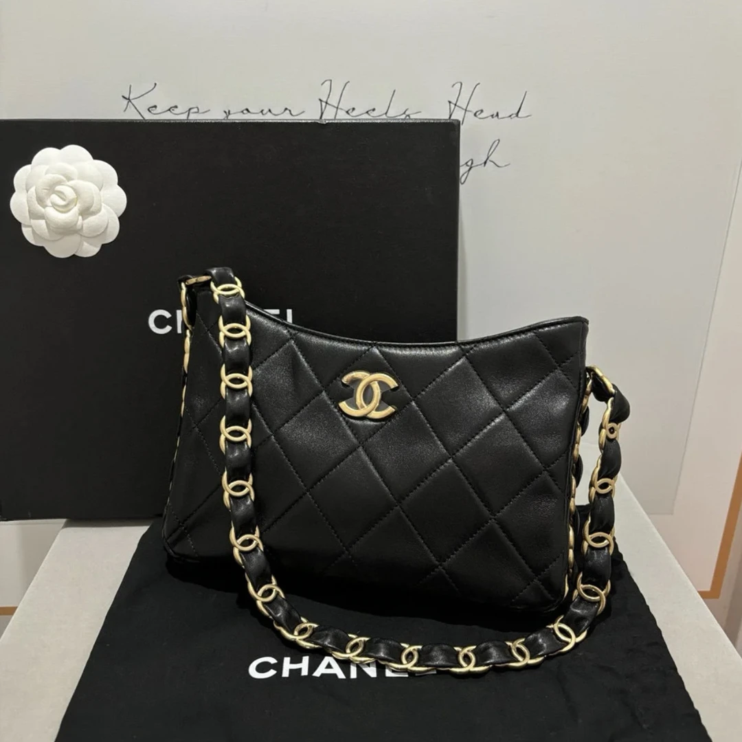 全新未使用 Chanel/香奈儿 24k 黑金hobo成色以直播间为准