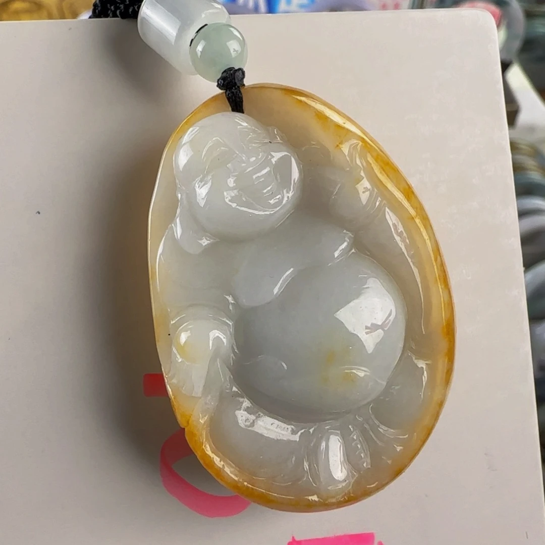 颈饰未镶嵌翡翠树***花老坑