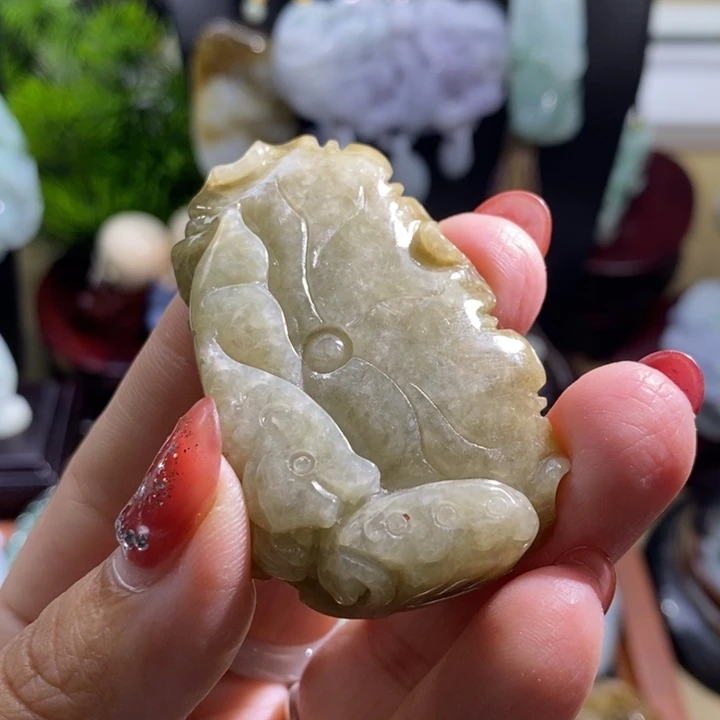 【闪购商品】颈饰未镶嵌翡翠荷叶