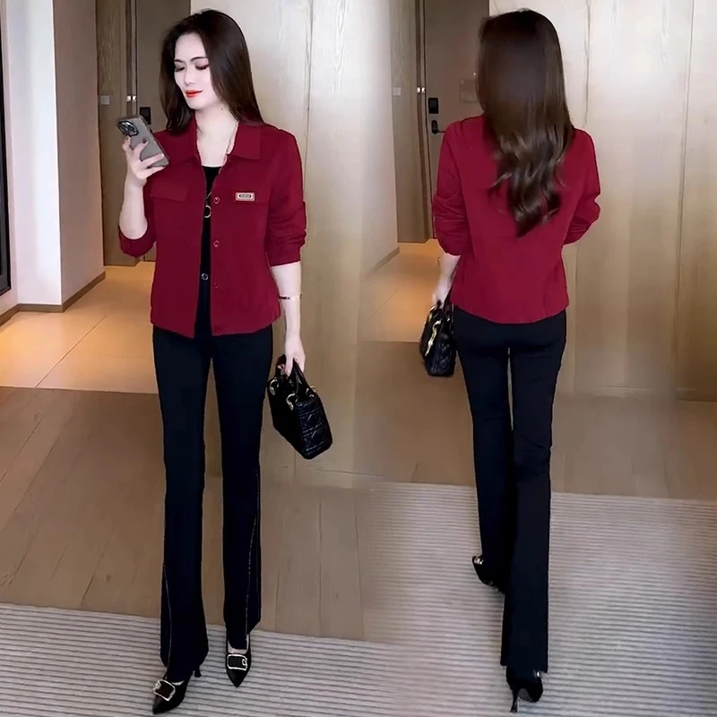 时尚休闲短外套女春秋季新款韩版宽松显瘦夹克百搭牛仔棉上衣