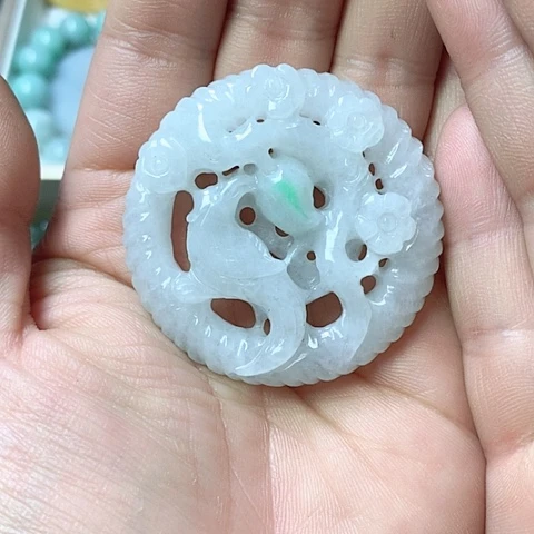 翡翠颈饰未镶嵌天然缅甸翡翠a货