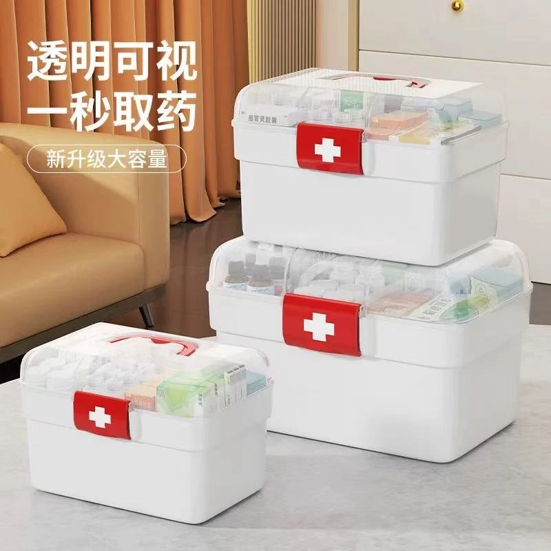 医药箱家庭装学生宿舍大容量医疗箱急救药物药品收纳盒家用小药箱