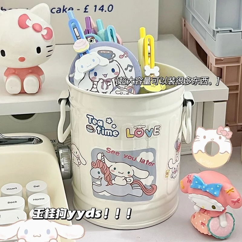 ins可爱玉桂狗凯蒂猫三丽鸥学生女孩收纳塑料笔筒大容量杂物收纳