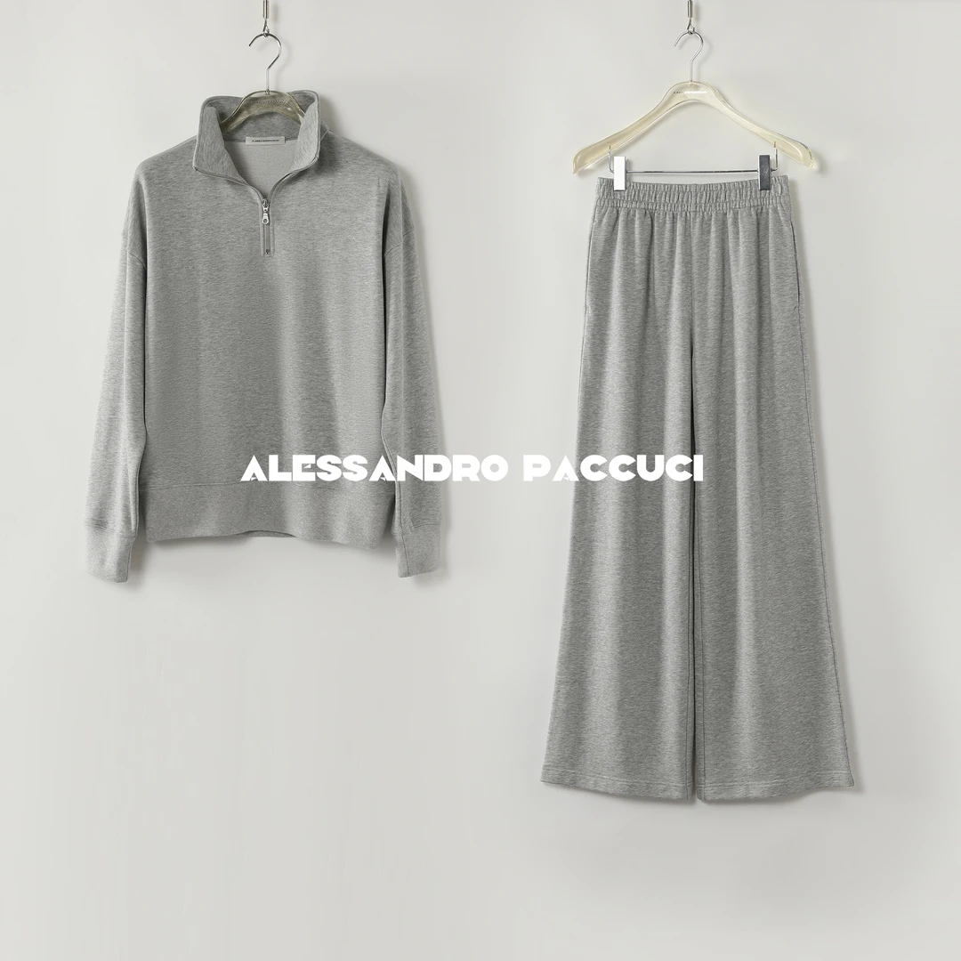 AP洛哥53006TW/44207KV【自在】棉+莱赛尔半拉链卫衣/松紧腰裤子秋