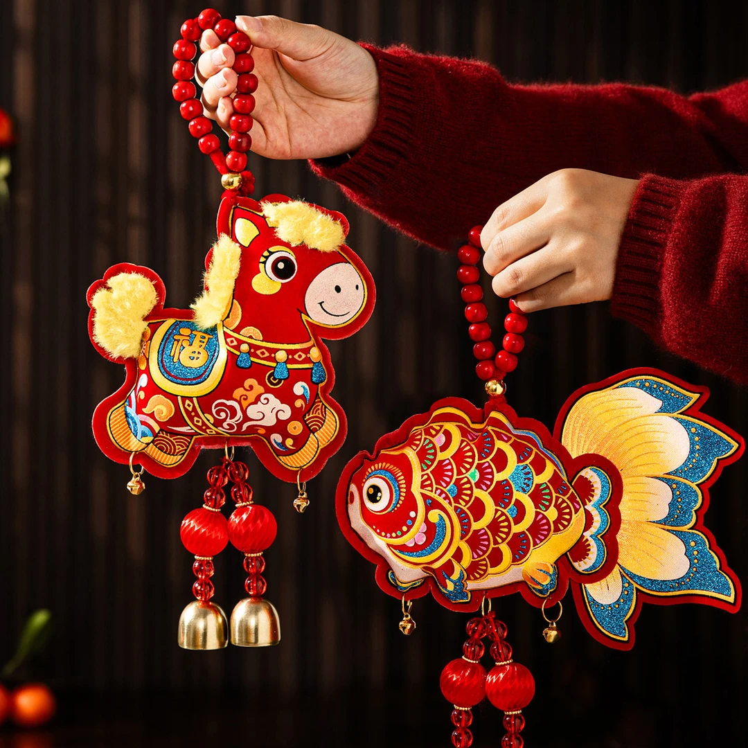 2026马年生肖福包挂件元旦新年装饰春节氛围布置用品过年屋内挂饰