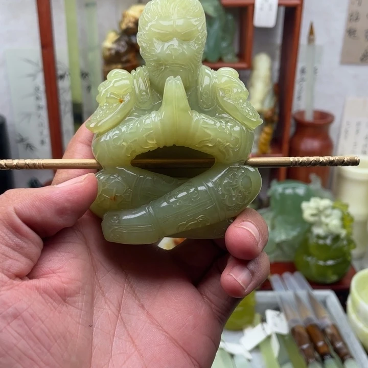岫玉未镶嵌四大名玉手把